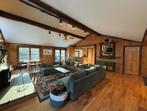 ADK Getaway with Private Beach Access, Hot Tub & Game Room, Walk to Mirror Lake vacation rental in Village neighborhood by Mirror Lake, Lake Placid, New York