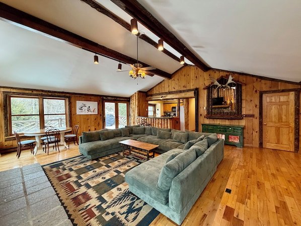 ADK Getaway with Private Beach Access, Hot Tub & Game Room, Walk to Mirror Lake vacation rental in Village neighborhood by Mirror Lake, Lake Placid, New York