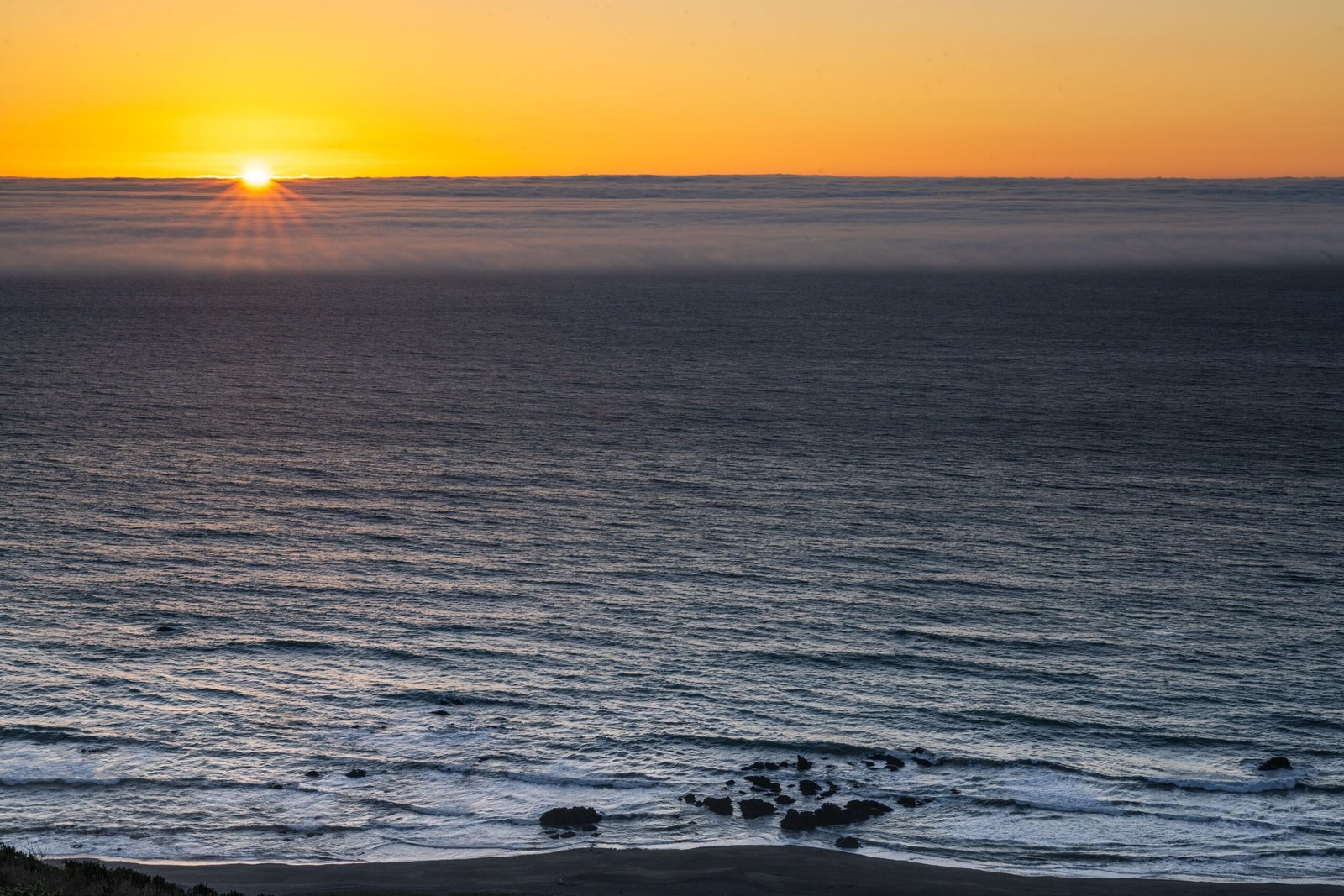 Beach scenery in Pacific Coast Highway, California